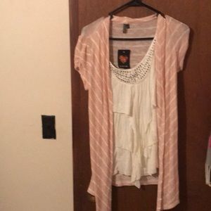 Heart soul Tank/Cardigan Shirt